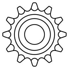 Gear Line Art Vector