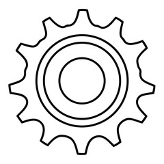 Gear Line Art Vector