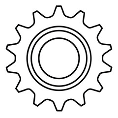 Gear Line Art Vector
