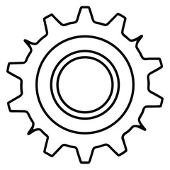 Gear Line Art Vector