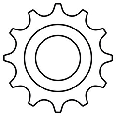 Gear Line Art Vector