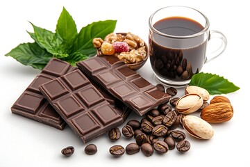 Chocolate, Coffee, Nuts, Dessert