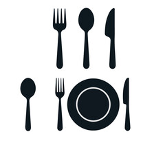 fork spoon and knife set