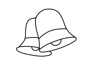 The bells have a rounded dome shape with a clapper visible inside each one.