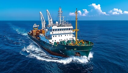 Cargo Ship at Sea (4)