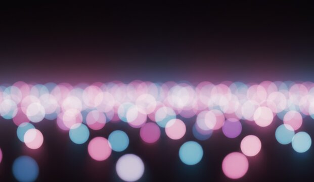 Colorful blurred bokeh lights creating dynamic visuals at night, ideal for festive concepts and modern art.
