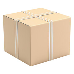 Securely Packaged Cardboard Box Ready for Shipping Delivery Service