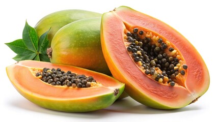 Ripe and Juicy Papayas Ready to Eat Sweet Tropical Fruit