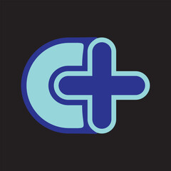 Obraz premium simple medical logo with initial letter 