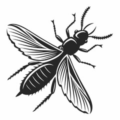 termite black silhouette icon vector
