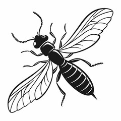 termite black silhouette icon vector