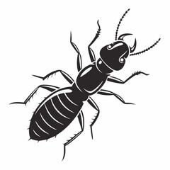 termite black silhouette icon vector