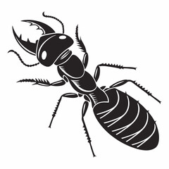 termite black silhouette icon vector