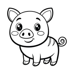 🐖 Charming Piglet Illustration 🐾 | Cute & Funny Farm Character Design