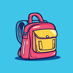 cartoon Backpack no details solid background