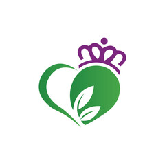 Unique love or heart logo design