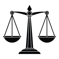 Scales of Themis for lawyers silhouette