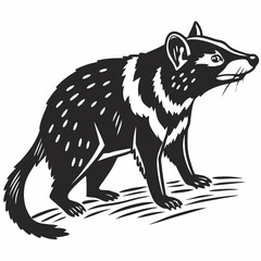 Tasmanian devil black silhouette icon vector