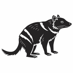 Tasmanian devil black silhouette icon vector