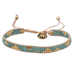 Close-up of a simple handmade bracelet