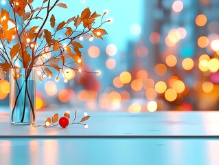 Winter Lights on Table