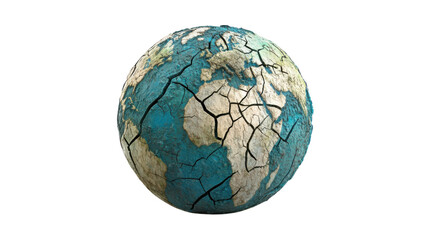 earth globe on white background