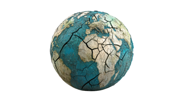 earth globe on white background