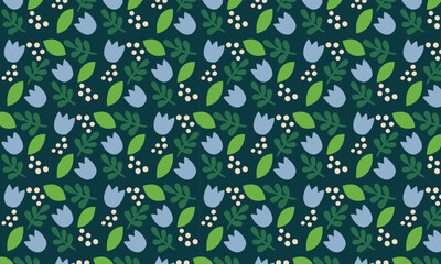 Floral seamless pattern. Vector design for fabric, textiles, clothing, wall art, wallpaper, cover, banner, poster, interior decor, natural backgrounds.