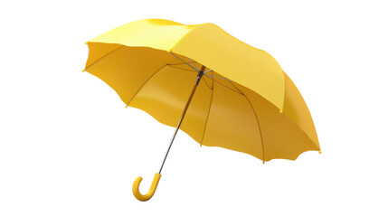 yellow umbrella isolated on white background