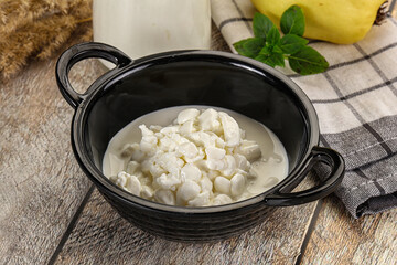 Grain cottage cheese with sour