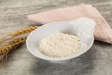 Wheat flour for cooking in the bowl