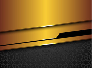Elegant Gold and Black Background with Decorative Texture and Highlights