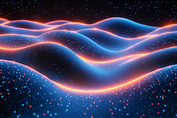 Obraz premium Glowing wireframe illustration of a modern helicopter on a transparent background, highlighted by a combination of blue and black data points.