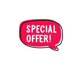 Special Offer!. Badge, icon, logo vector design illustration on white background
