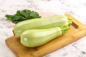Raw frsh ripe zucchini vegetable