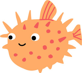 Cute Fish Colorful for Kids  Drawing Illustration 