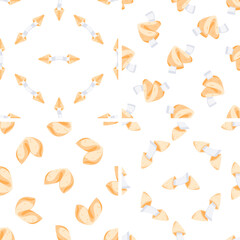 Fortune Cookies and Blank Papers Creating Intriguing Seamless Patterns