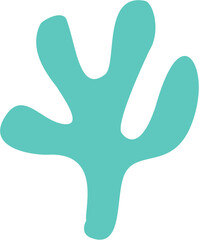 Coral Silhouette Colorful under the sea illustration