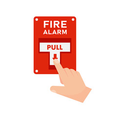 Hand pulling fire alarm switch for emergency fire break out