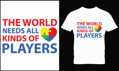 Autism t-shirt design vector