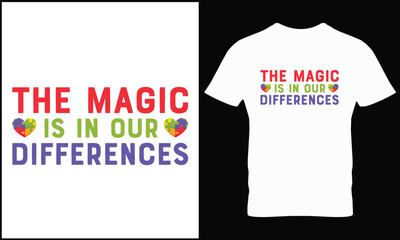 Autism t-shirt design vector