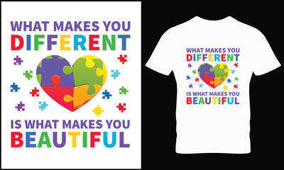 Autism t-shirt design vector