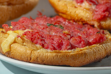 Choripan Made on a Grill with Sausage and Cheese.