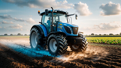 Obraz premium tractor in the field