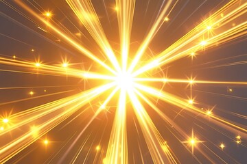 A radiant burst of golden light, exploding with celestial energy and shimmering stars, creating a breathtaking cosmic spectacle with warm, glowing tones.