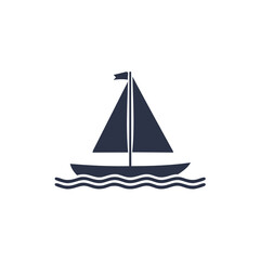 sailing ship on white background