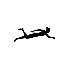 silhouette of a man jumping