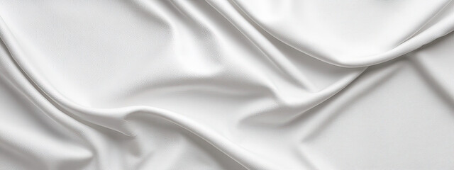Obraz premium Serene folds of pristine white fabric, a whisper of elegance and purity in soft light.