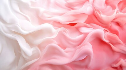 Obraz premium Gentle waves of pink and white hues intertwine, soft, and flowing smoothly