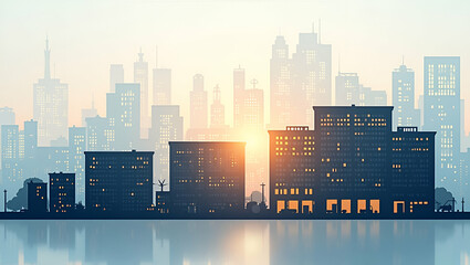 Naklejka premium 3D Flat Icon: Silhouette of a Warehouse with Layout Efficiency Chart - Symbolizing Efficient Warehouse Planning and Design on Isolated White Background